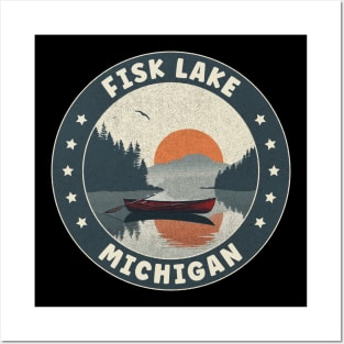 Fisk Lake Michigan Sunset Posters and Art